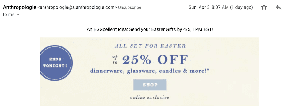 Email newsletter with a smart wordplay