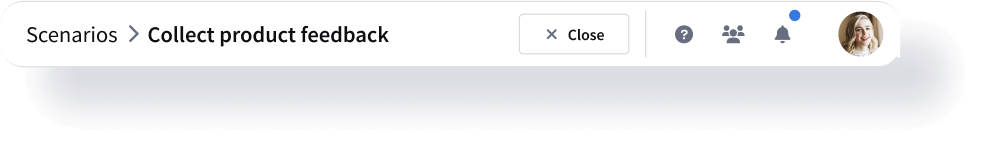 top menu workflow