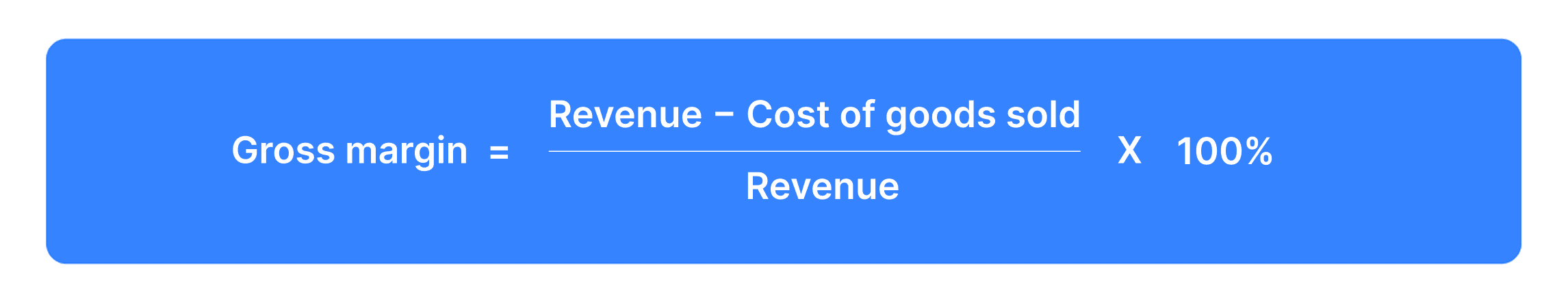 Gross margin formula