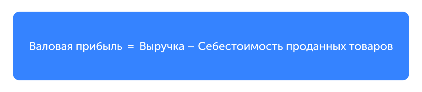 Формула валовой прибыли