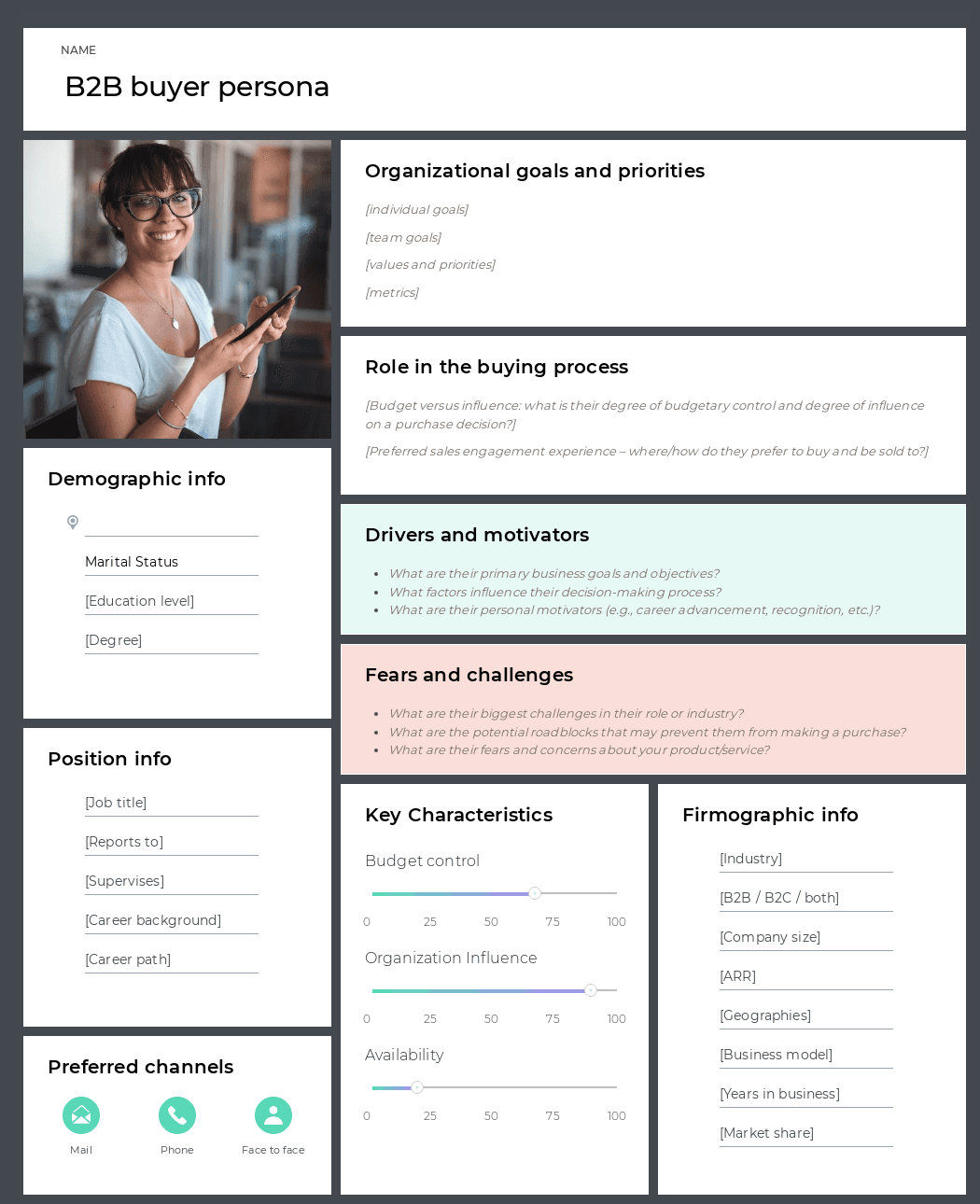 Шаблон B2B персоны