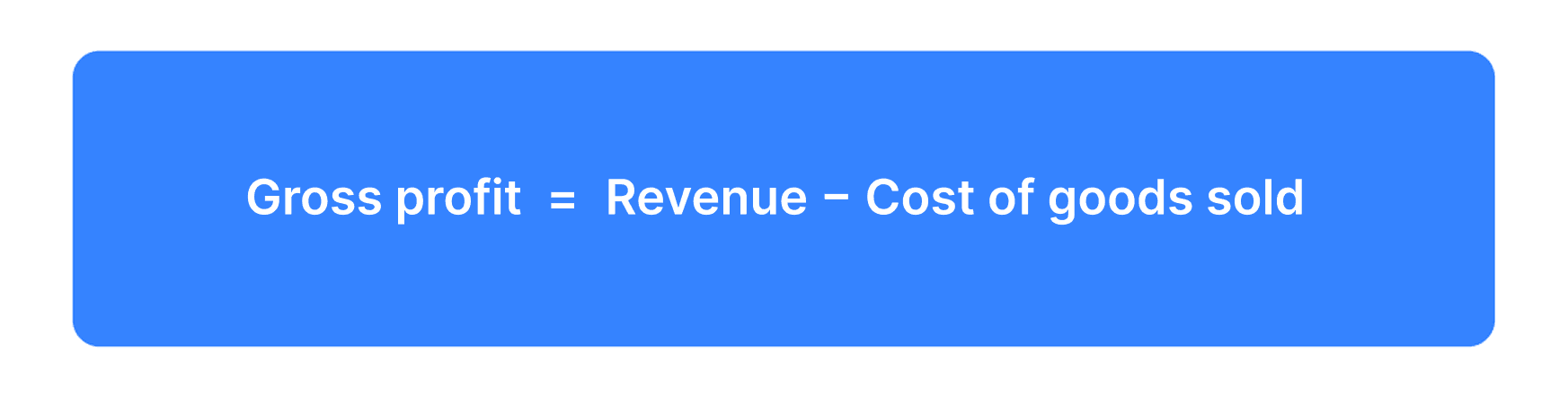Gross profit formula