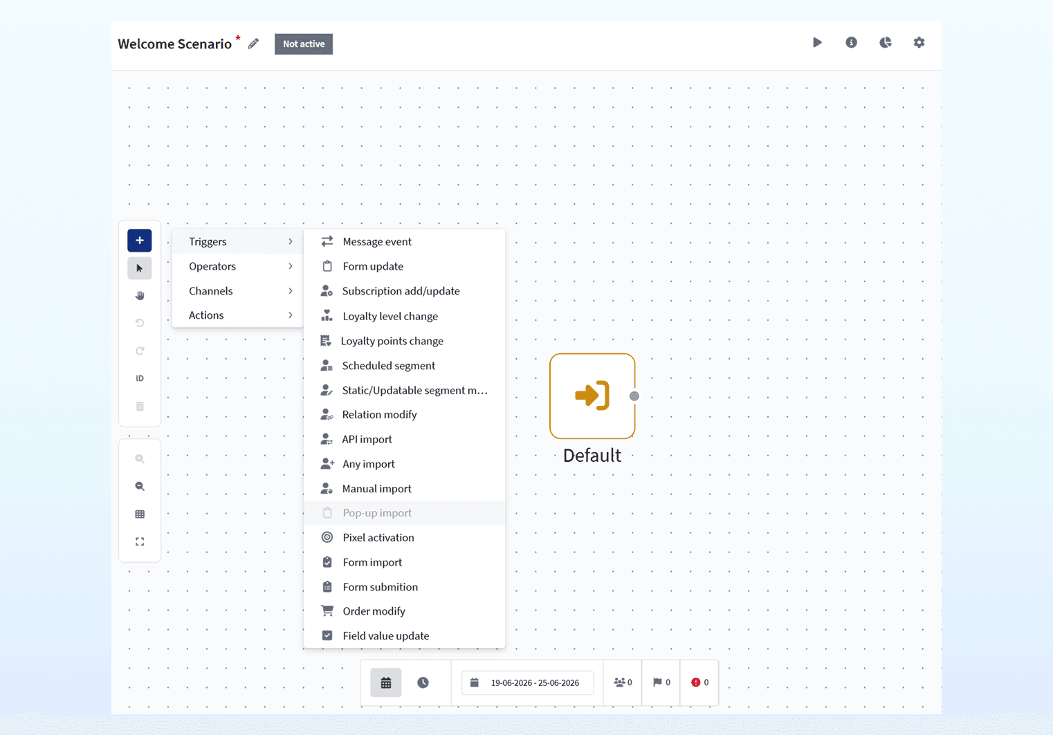 Triggers and Default element