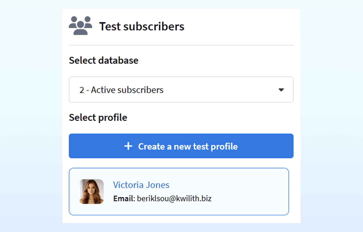Test subscribers