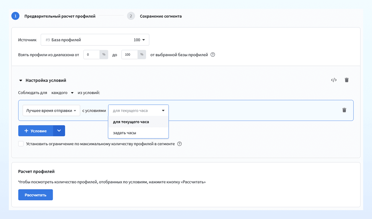 Лучшее время отправки