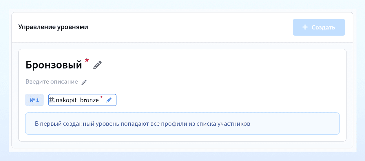 Бронзовый уровень