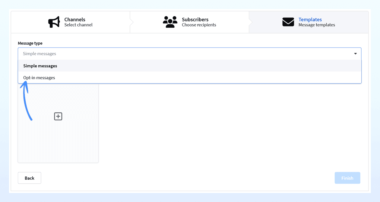 Selecting a confirmation email