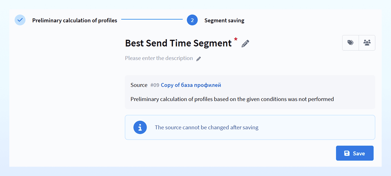 Saving the segment