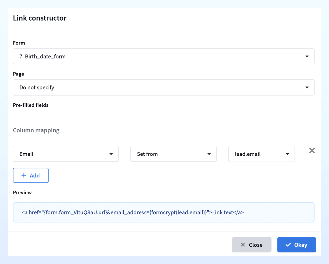 Link constructor