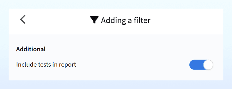 Include tests in report