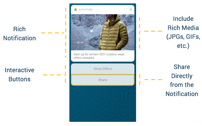 Components of a rich push notification
