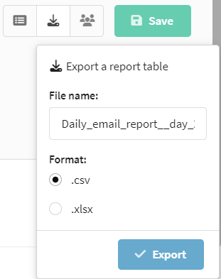 How to export a report