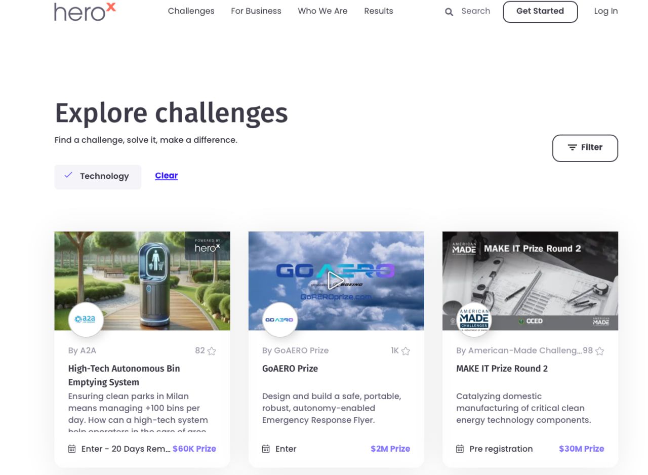 HeroX, crowdsourcing service