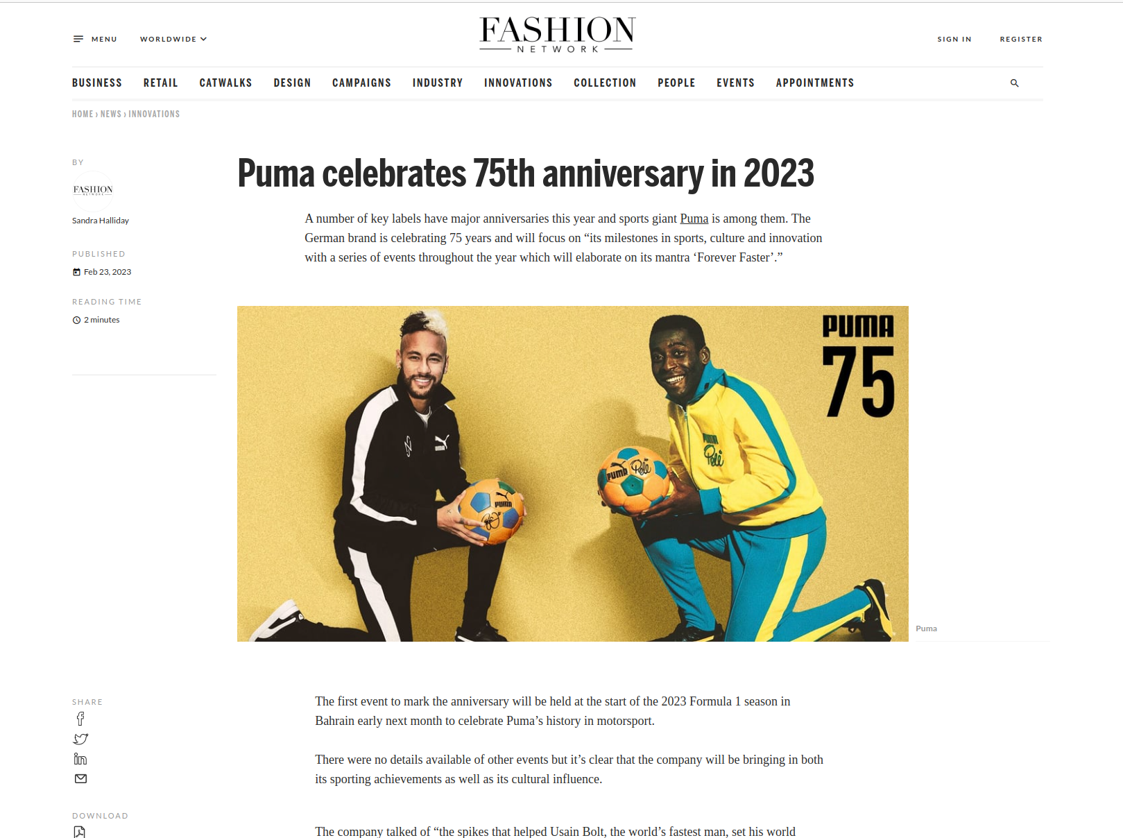 Anniversary of Puma