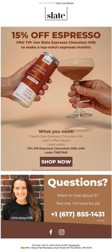 offre une réduction sur un article spécifique