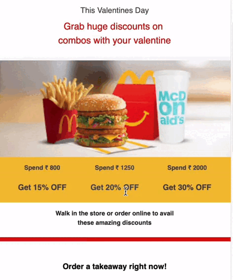 Passer une commande dans l'e-mail
