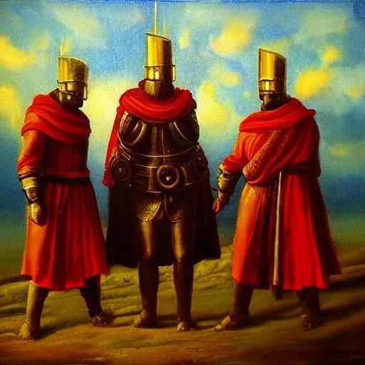 Neural network hallucination produce pictures of knights with strange anatomy