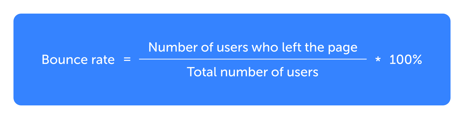 Bounce Rate formula