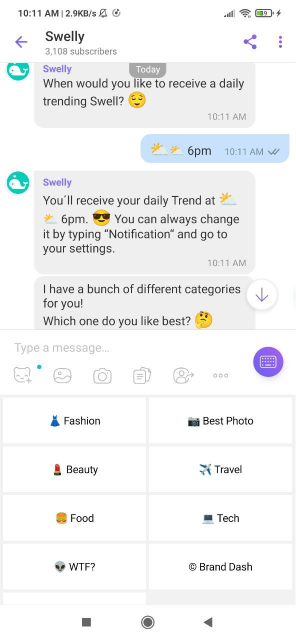 Chatbot dans Viber