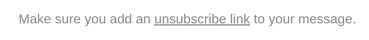 Ajouter un lien de désinscription