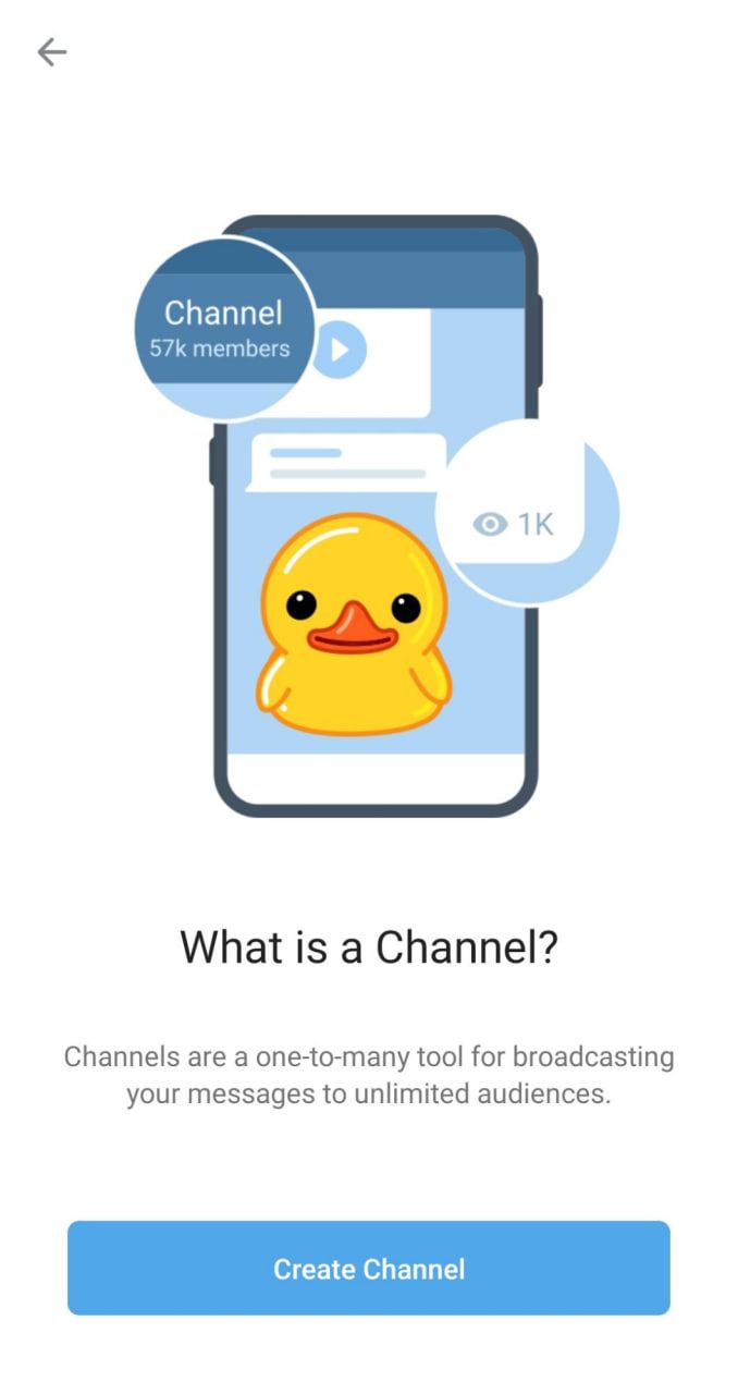 Create new channel on Telegram