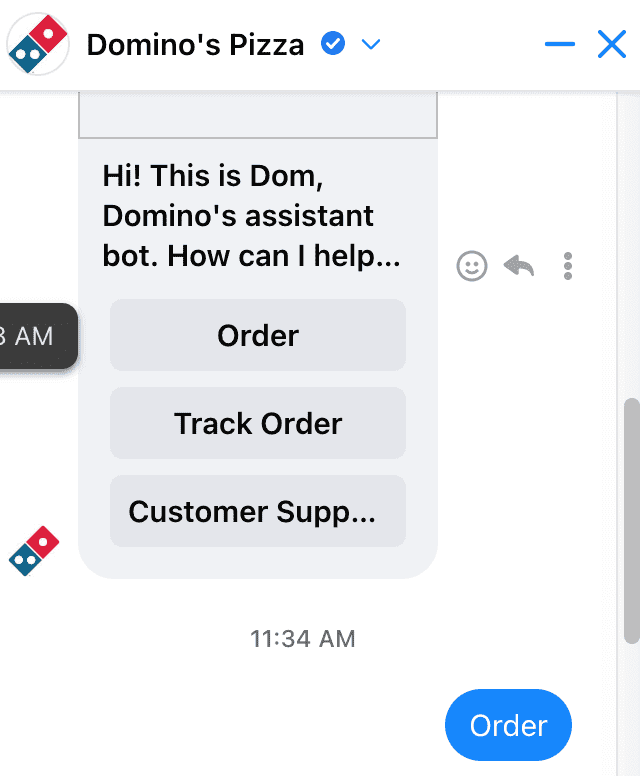 Exemple de chatbot dans l'application