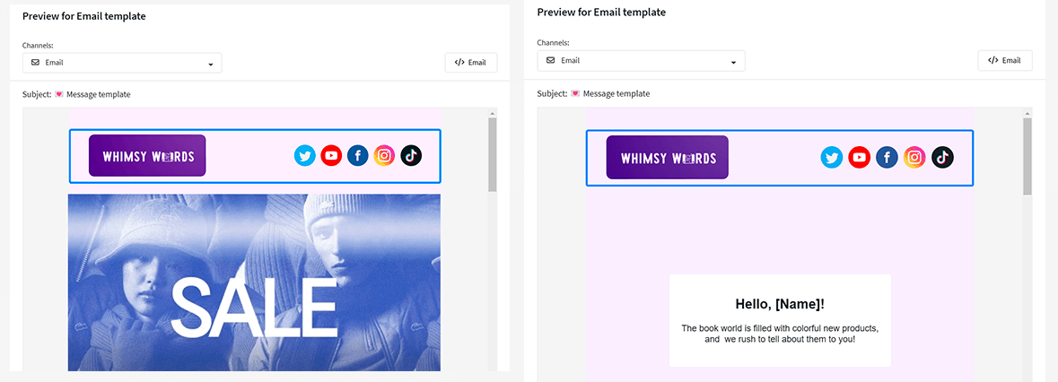 Email header