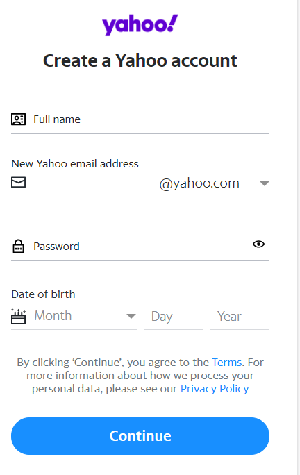 Yahoo account
