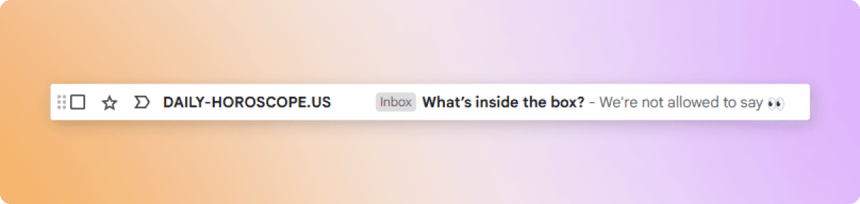 Email subject line