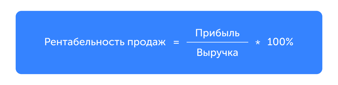 Рентабельность продаж: формула