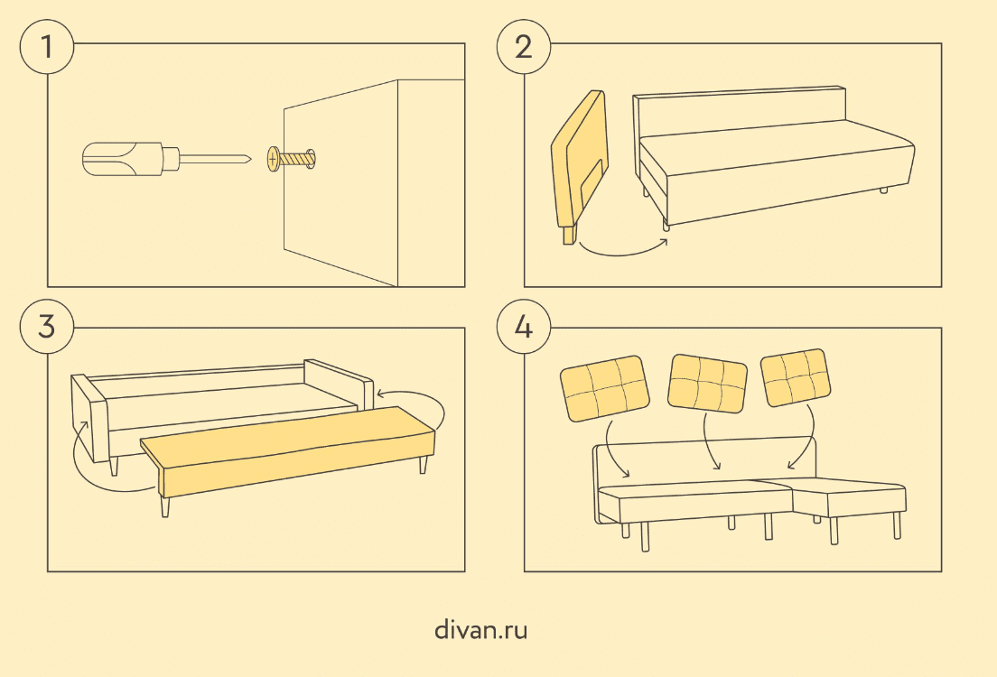 Гайд по сборке дивана