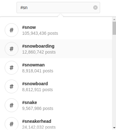 Examples of hashtags onInstagram