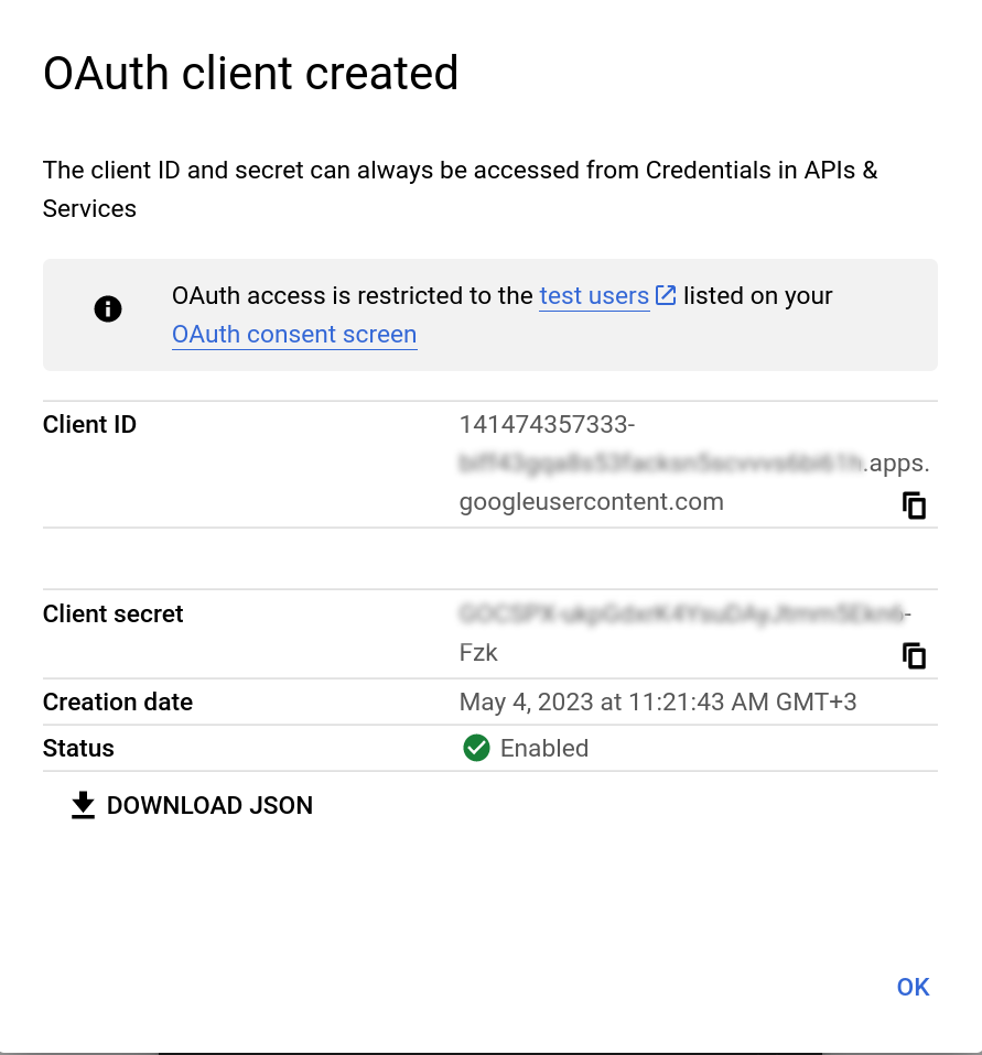 OAuth client