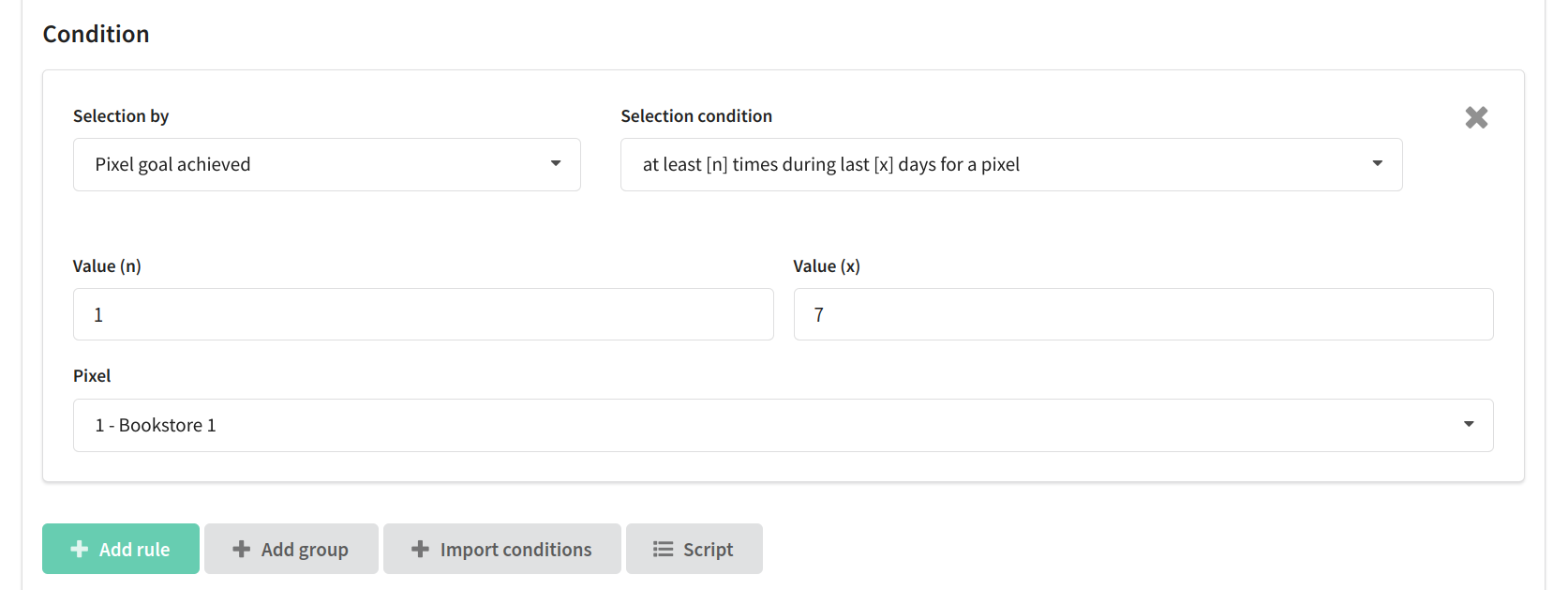 Tracking pixel for audience segmentation