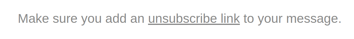 Add an unsubscribe link