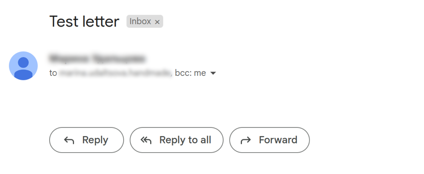 Inbox of recipient 2
