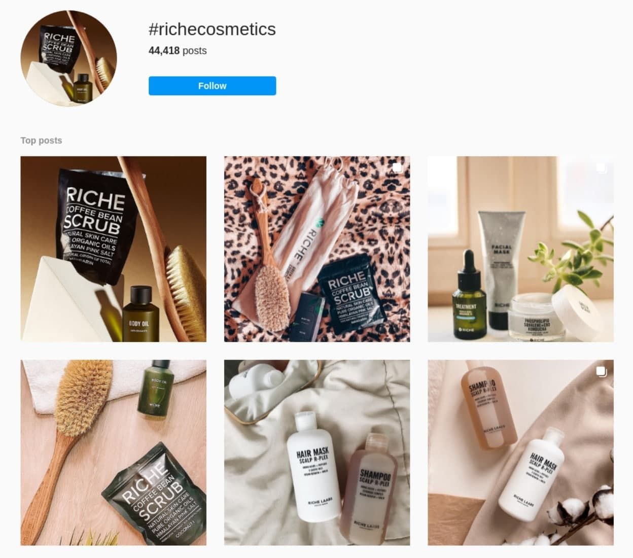 Advertising campaign of the brand on Instagram