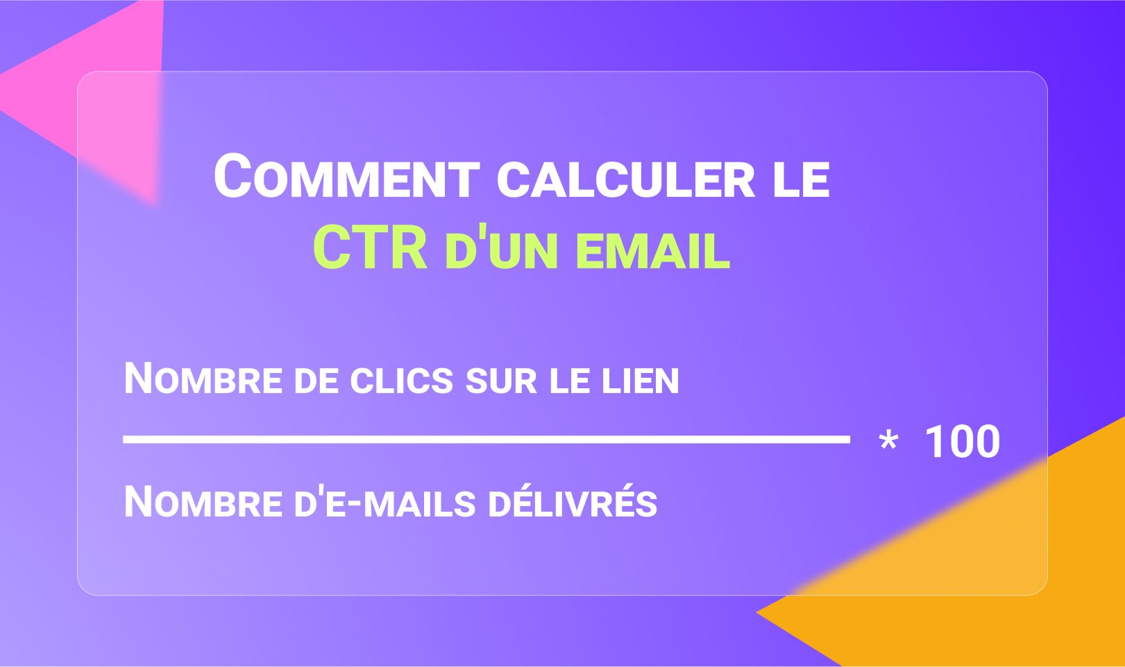 Pour calculer le CTR