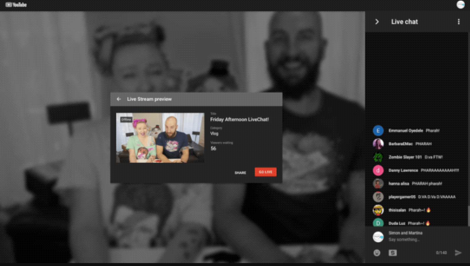 Plate-forme YouTube Live pour l'organisation de webinaires