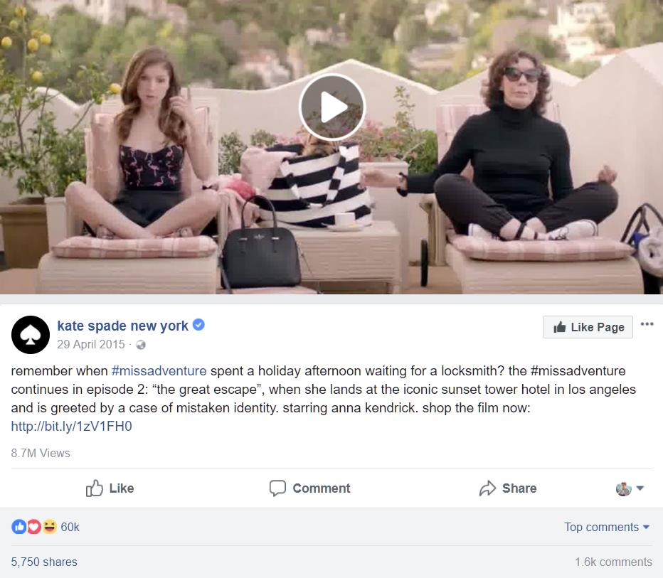 Exemple de marketing pour les sacs à main et les accessoires