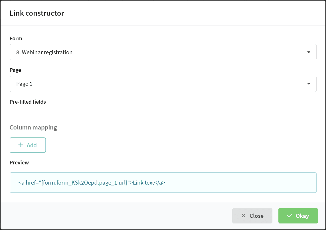 Adding form variable