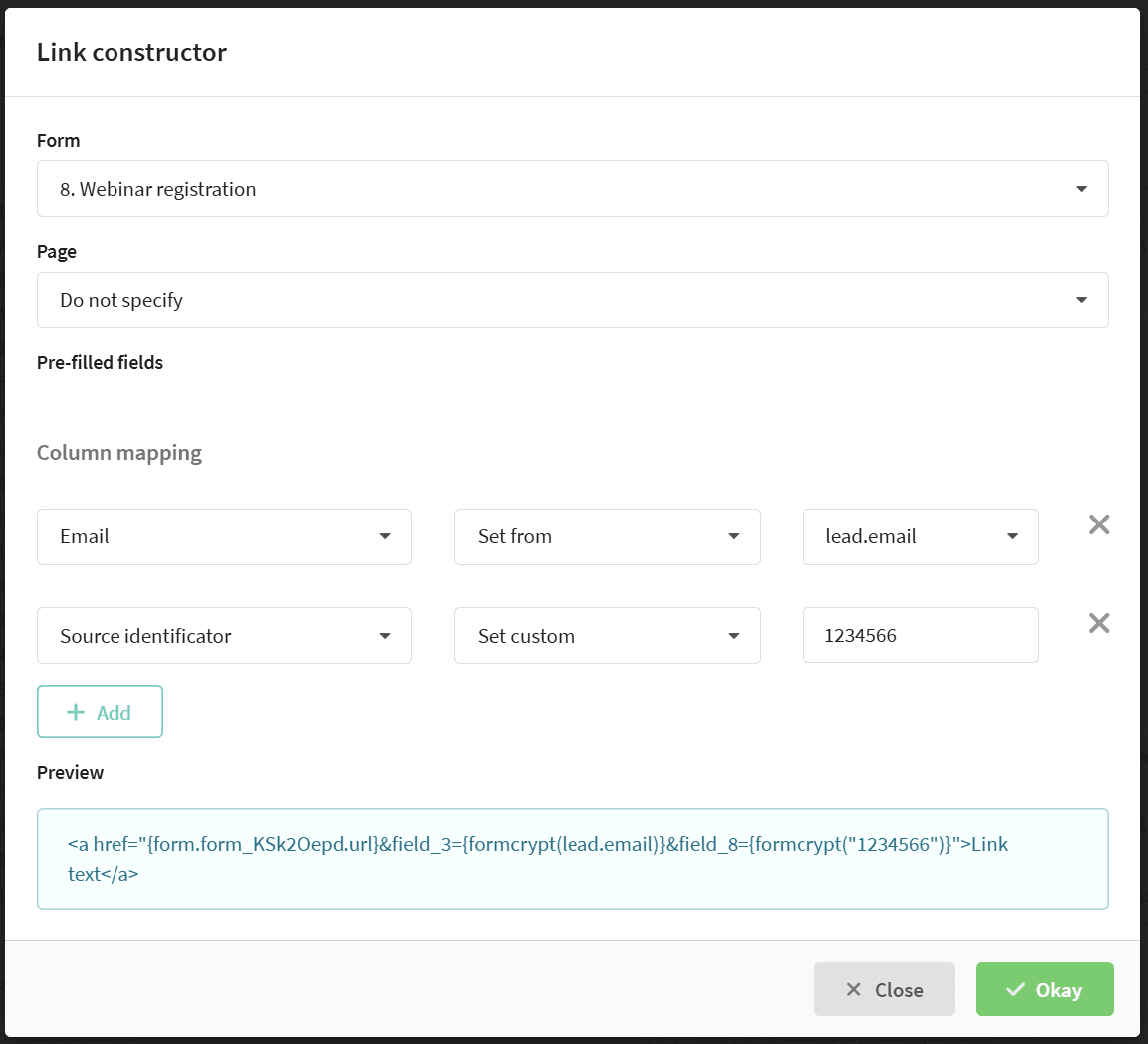 Adding variable