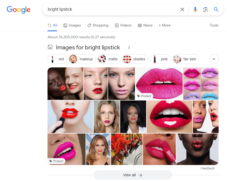 Annonces contextuelles dans Google montrant des images marquées comme 