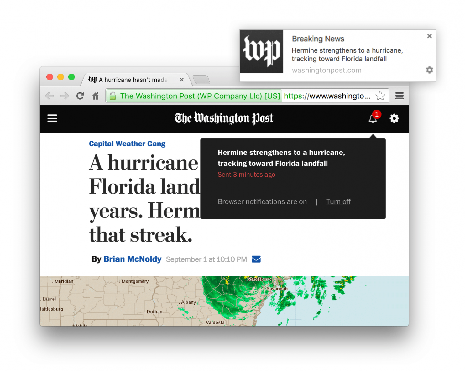 Notification push web avec les nouvelles