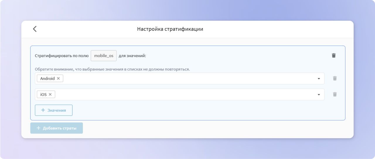 Стратификация в глобальных контрольных группах