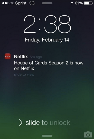 Netflix app push