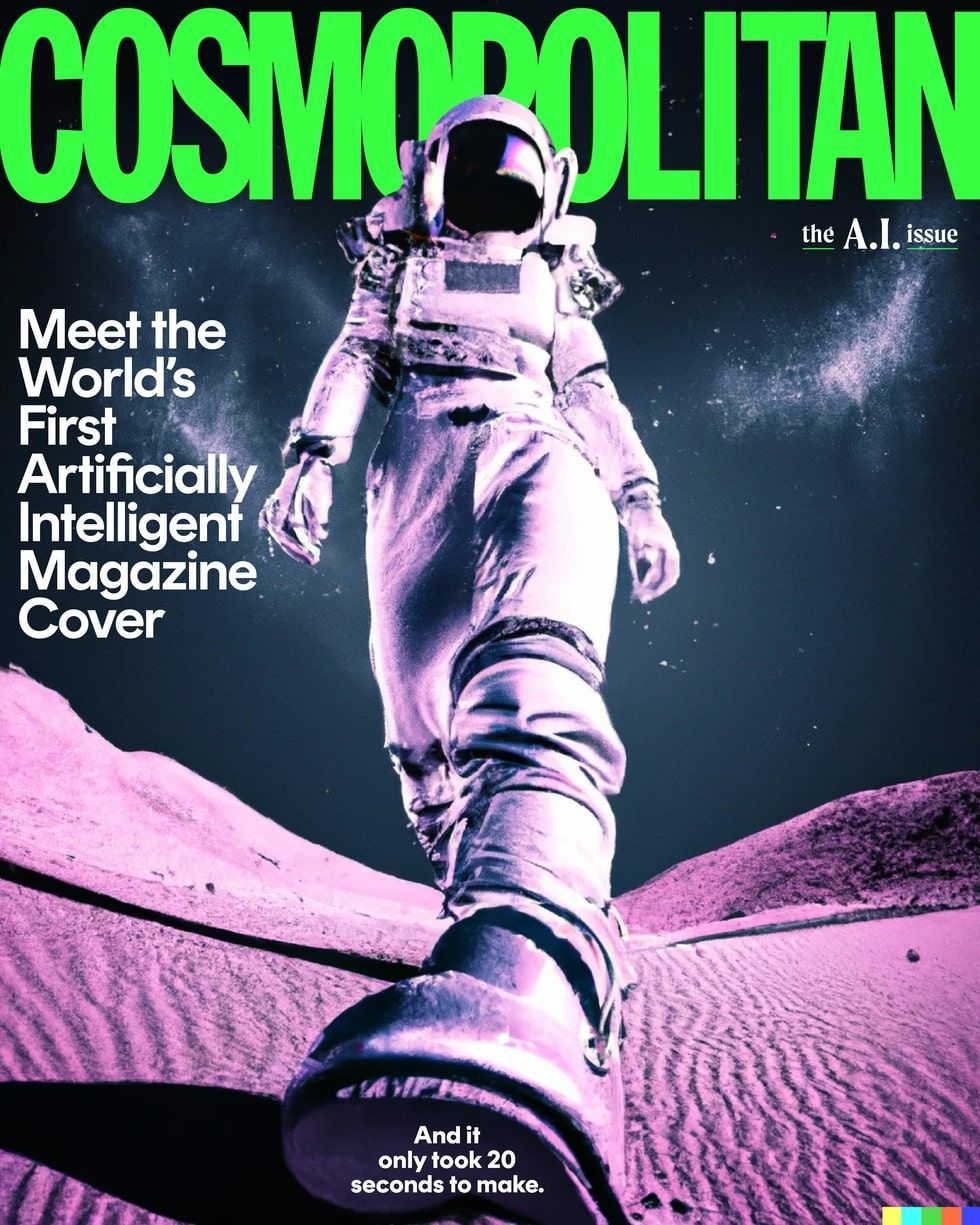 La couverture du magazine, générée par un réseau neuronal