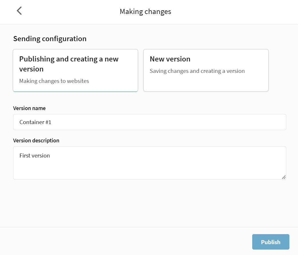 Add changes to the version
