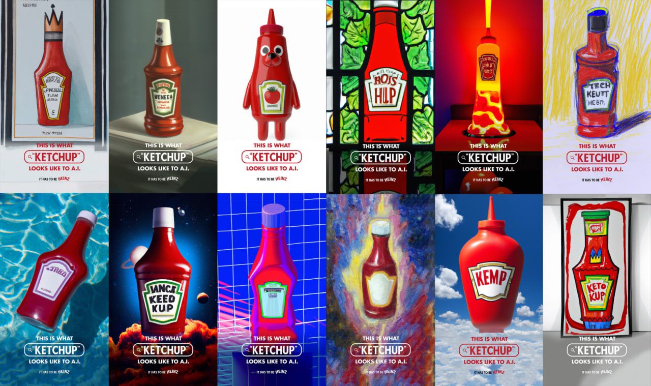 Heinz used AI in their ad campaign