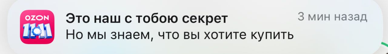 Персональные предложения в пуше